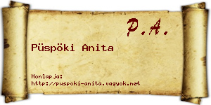 Püspöki Anita névjegykártya